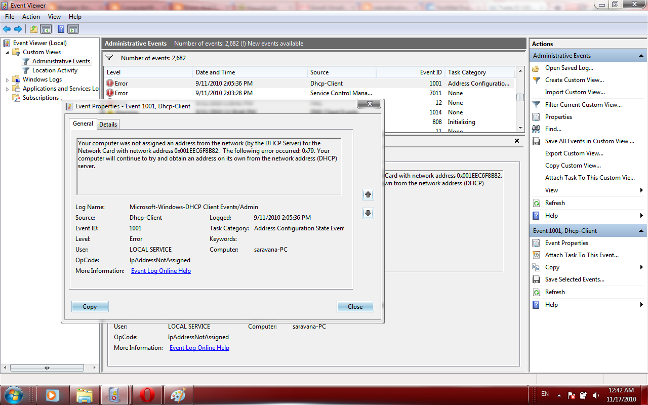 will never assign ip address will definitely not assign ip address